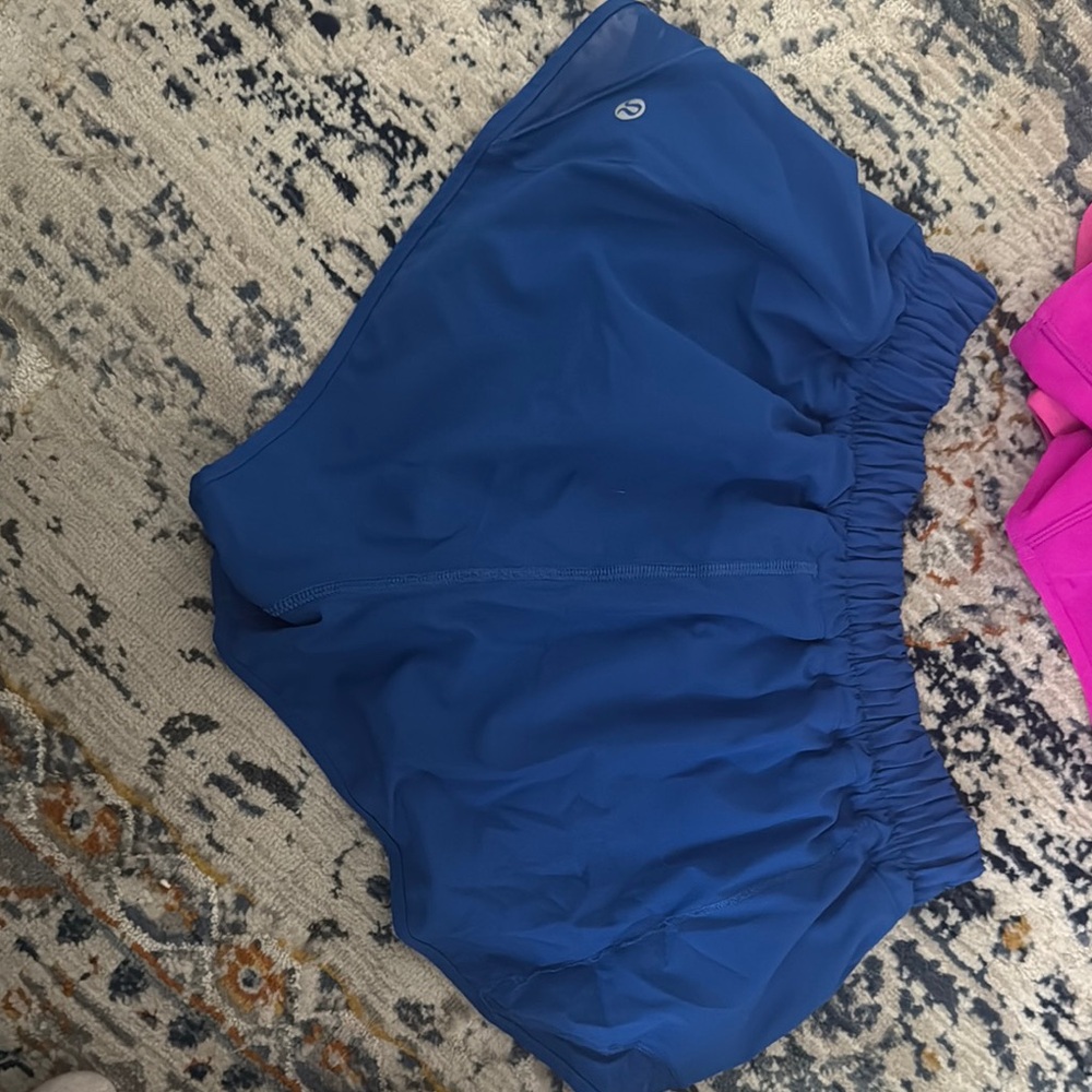 Lululemon Athletica Blue Athletic Shorts Relaxed Fit